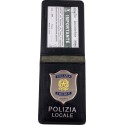 360SP Porta Placca e Tesserino in Pelle Polizia Locale Senza Placca by Ascot