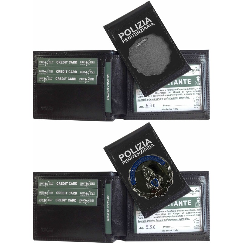 560SP Portafoglio in Pelle Polizia Penitenziaria by Ascot