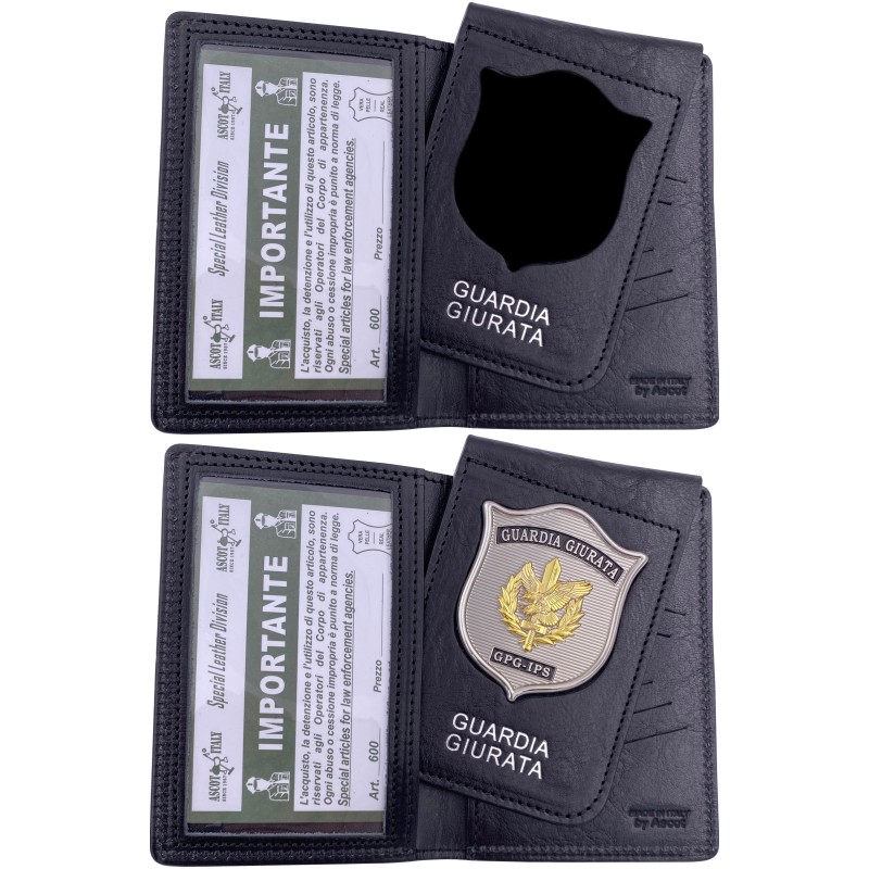 600SP Portafoglio in Pelle Guardia Giurata Senza Placca by Ascot