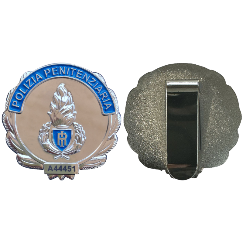 AS44/A Placca Polizia Penitenziaria Argento Satinato by Ascot