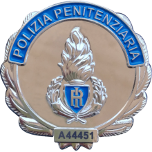 AS44/A Placca Polizia Penitenziaria Argento Satinato by Ascot