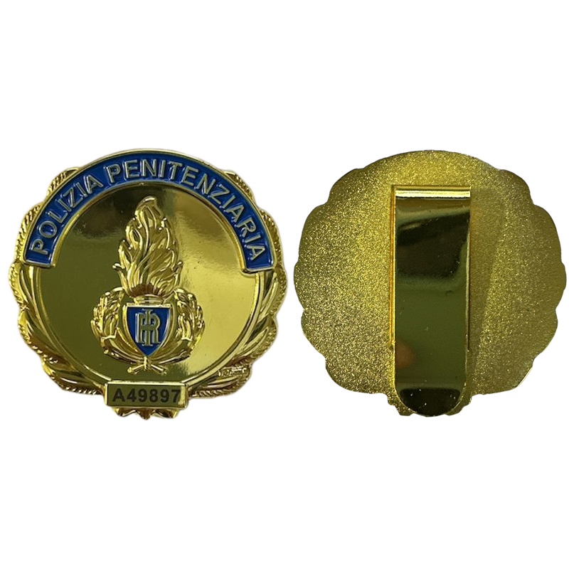 AS44/O Placca Polizia Penitenziaria Dorata by Ascot
