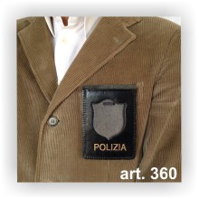360SP Porta Placca + Tesserino in Pelle Polizia di Stato Senza Placca by Ascot