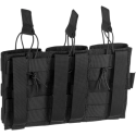 Tasca Tripla Porta Caricatori 5.56 MOLLE colore Nero By Invader Gear