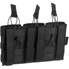 Tasca Tripla Porta Caricatori 5.56 MOLLE colore Nero By Invader Gear