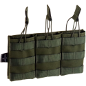 Tasca Tripla Porta Caricatori 5.56 MOLLE colore Olive Drab By Invader Gear