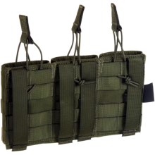 Tasca Tripla Porta Caricatori 5.56 MOLLE colore Olive Drab By Invader Gear