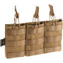 Tasca Tripla Porta Caricatori 5.56 MOLLE colore Coyote By Invader Gear