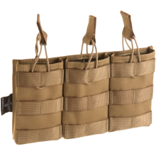 Tasca Tripla Porta Caricatori 5.56 MOLLE colore Coyote By Invader Gear
