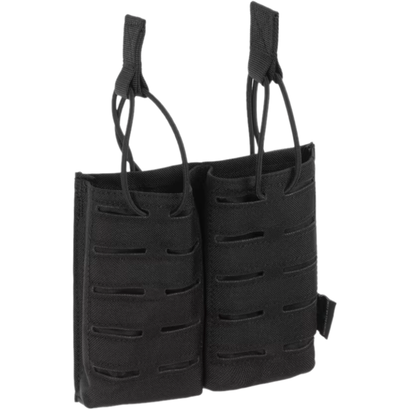 Tasca Doppia Porta Caricatori 5.56 Laser Cut colore Nero By Invader Gear