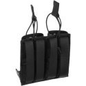 Tasca Doppia Porta Caricatori 5.56 Laser Cut colore Nero By Invader Gear
