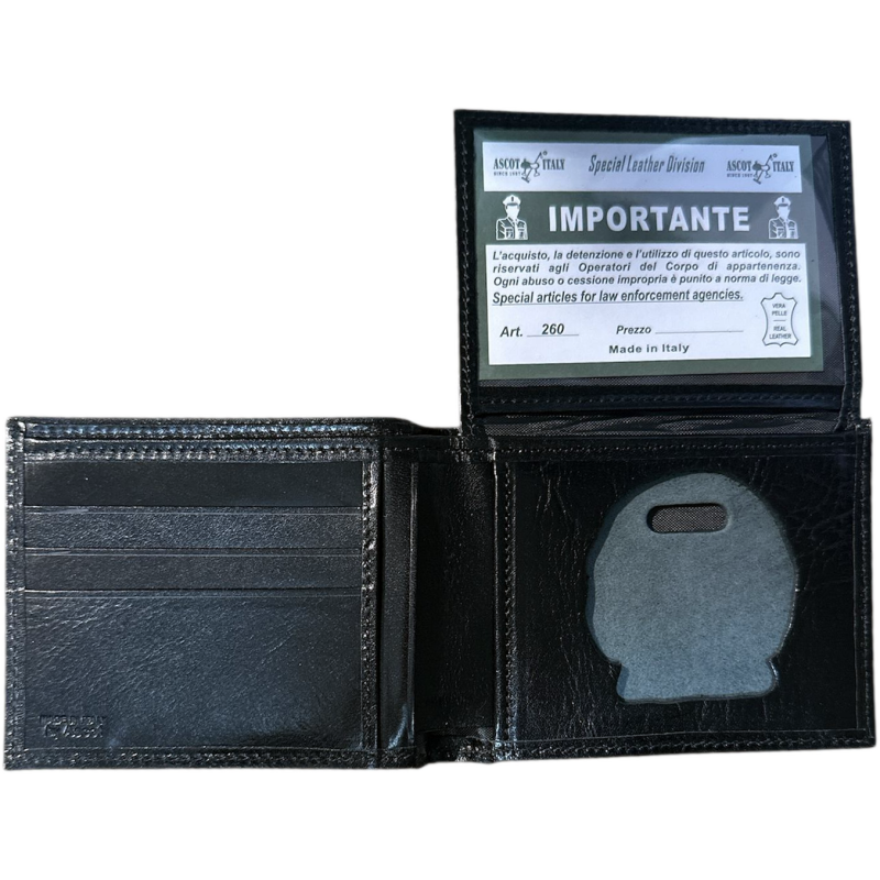 260SP Portafoglio in Pelle Carabinieri Senza Placca By Ascot