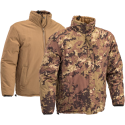 Giacca Reversibile con Sacchetto di Compressione Colore Vegetato/Tan b