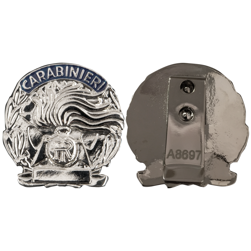 AS08 Placca Arma dei Carabinieri Argento Lucido by Ascot