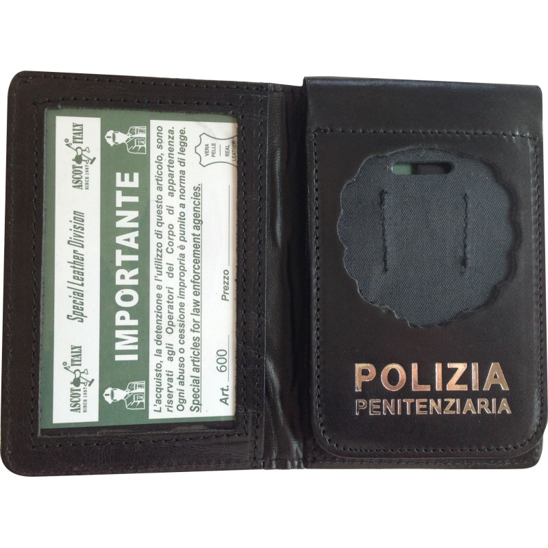 600SP Portafoglio in Pelle Polizia Penitenziaria SENZA PLACCA By Ascot