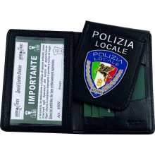 600PV Portafoglio in Pelle Polizia Locale Logo Pegaso by Ascot