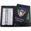 600P Portafoglio in Pelle Polizia Locale Logo Pegaso by Ascot
