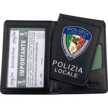 600P Portafoglio in Pelle Polizia Locale Logo Pegaso by Ascot