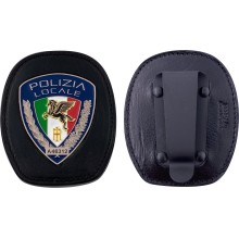 606 Porta Placca sia da Cintura che da Collo Polizia Locale Logo Pegaso by Ascot