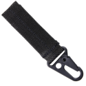 Moschettone in Metallo con Fascia LUNGA in Cordura Colore Nero by Element