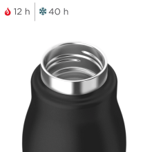 Bottiglia Thermos Acciaio Inossidabile Black Satinato 500 ml by Zoku