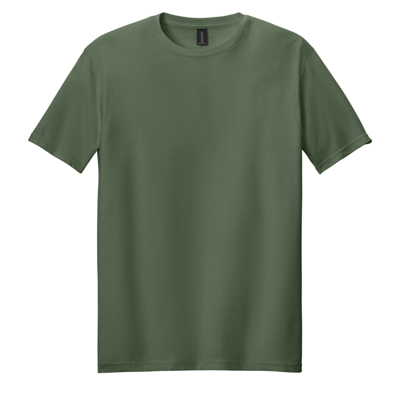T-Shirt 100% Cotone Colore Verde Militare by Gildan