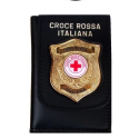 1WD117 Portafoglio con Placca Dorata a Scudo Croce Rossa Italiana by Vega Holster