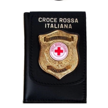 1WD117 Portafoglio con Placca Dorata a Scudo Croce Rossa Italiana by Vega Holster
