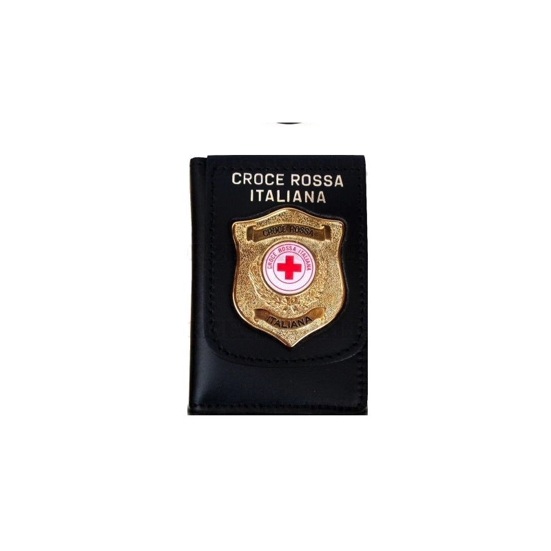 1WD117 Portafoglio con Placca Dorata a Scudo Croce Rossa Italiana by Vega Holster