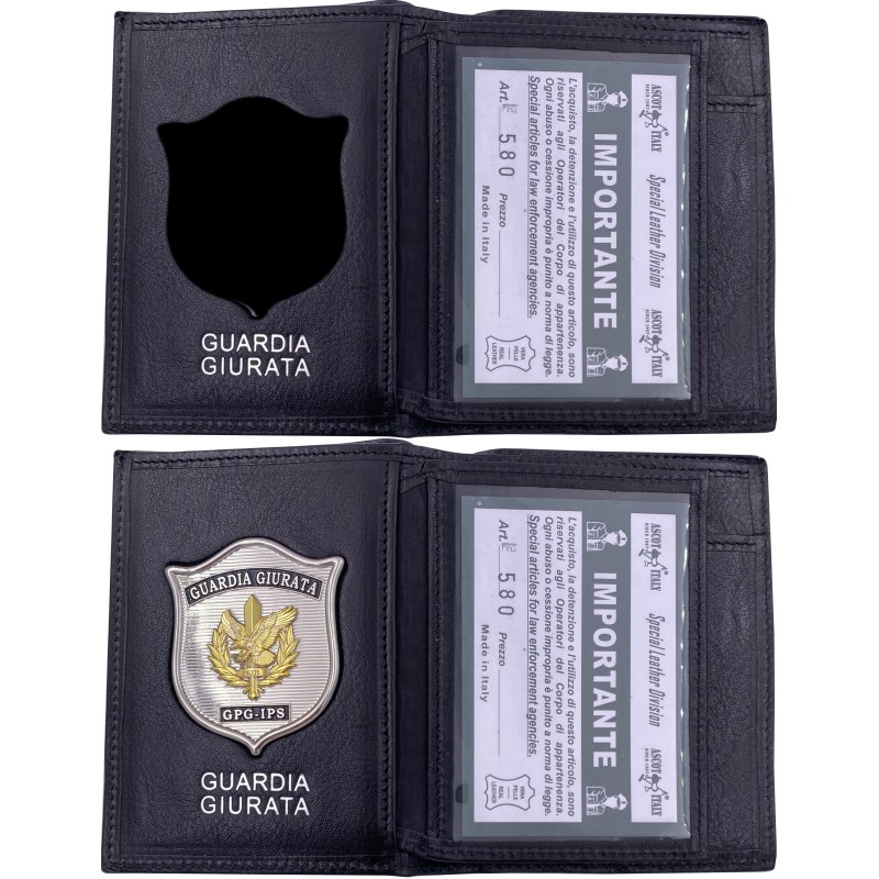 580SP Portafoglio in Pelle Guardia Giurata Senza Placca by Ascot
