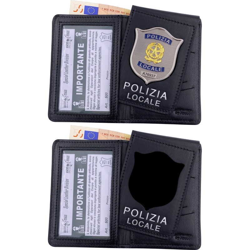 Ascot 600SP Portafoglio in Pelle Polizia Locale senza placca by Ascot