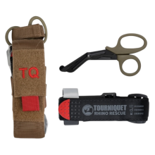 Kit Tasca/Tourniquet/Forbici (Coyote) by Rhino Rescue