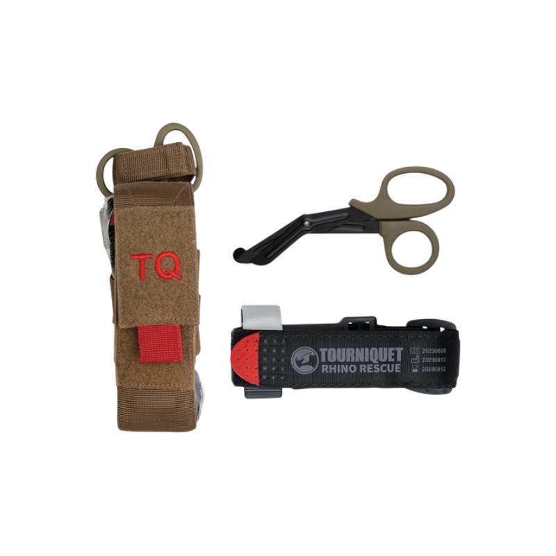 Kit Tasca/Tourniquet/Forbici (Coyote) by Rhino Rescue