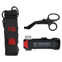 Kit Tasca/Tourniquet/Forbici (Nero) by Rhino Rescue
