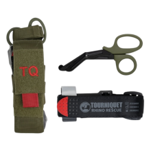 Kit Tasca/Tourniquet/Forbici (Olive Drab) by Rhino Rescue