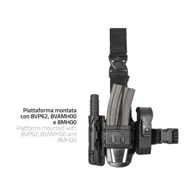 8K17 Cosciale Pivottante in Polimero a 3 Slot Colore Nero by Vega Hols