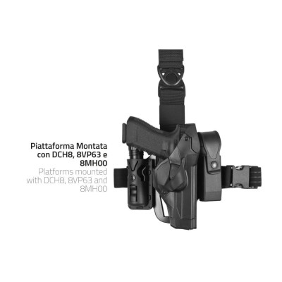 8K17 Cosciale Pivottante in Polimero a 3 Slot Colore Nero by Vega Hols
