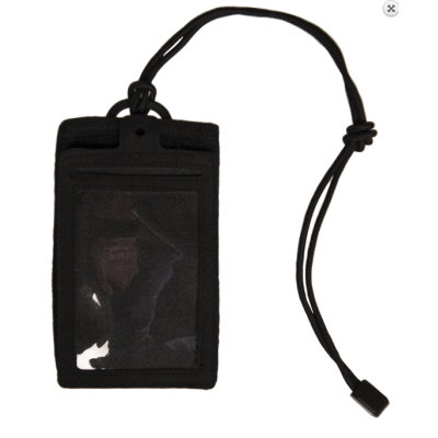 Porta Badge e ID Card con Velcro Rimovibile Colore Nero by Mil-Tec