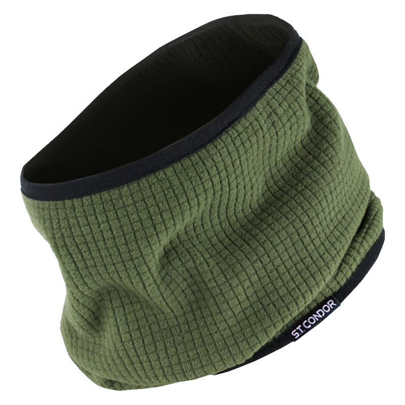 Collare Reversibile in Micro Pile a Griglia Colore Verde/Nero by Condo