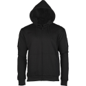 Felpa Tactical Hook Con Cappuccio Zip e Velcri Colore Nero by Mil-Tec