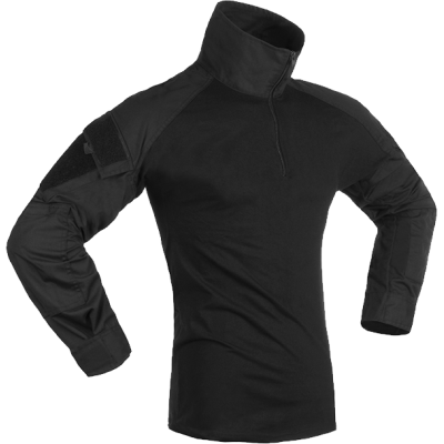 Combat Shirt in RipStop e Torso Cotone Colore Nero by Invader Gear
