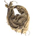 Sciarpa Shemag Kefiah in Cotone Colore Khaki/Nera by Mil-Tec