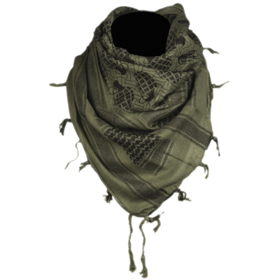 Sciarpa Shemag Kefiah in Cotone Colore Verde/Nera by Mil-Tec