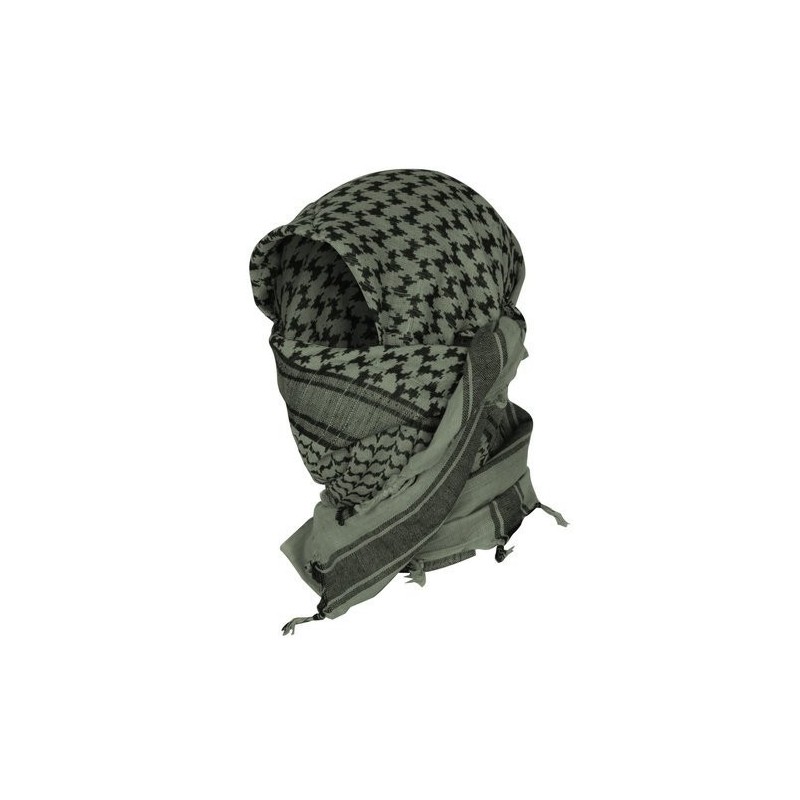 Sciarpa Shemag Kefiah in Cotone Colore Verde/Nera by Mil-Tec