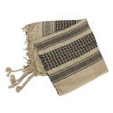 Sciarpa Shemag Kefiah in Cotone Colore Khaki/Nera by Mil-Tec