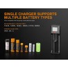 Carica batterie intelligente con Display CR123/18650/Nimh