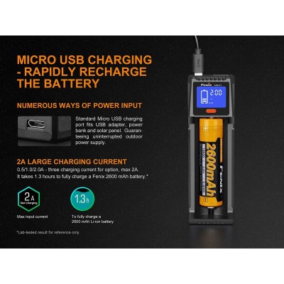 Carica batterie Automatico CR123/18650/Nimh by Fenix