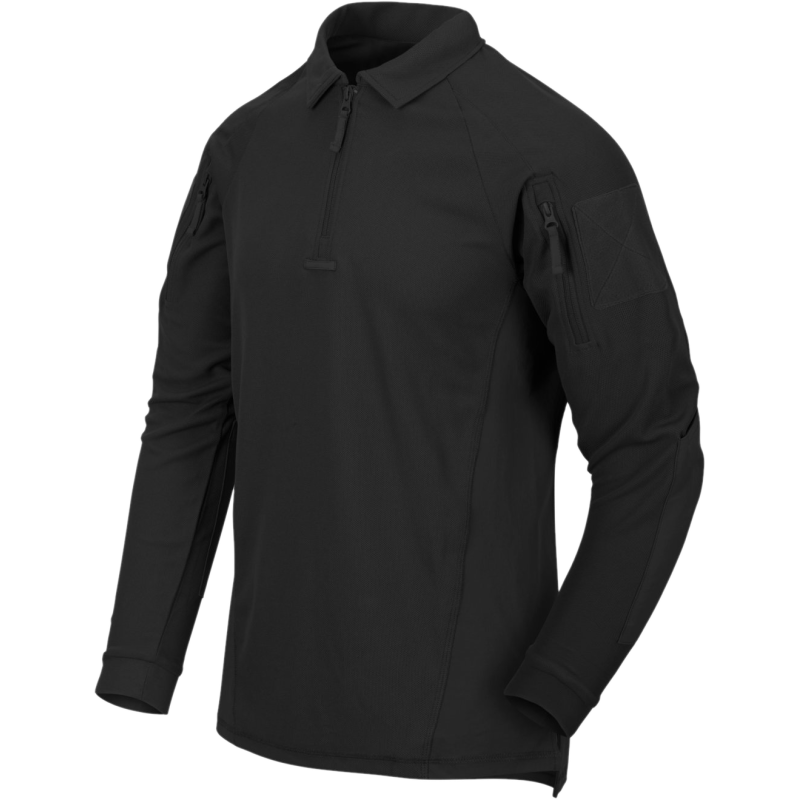 Range Polo Shirt da Tiro Maniche Lunghe Colore Nero by Helikon