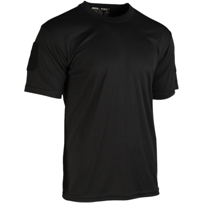 T-Shirt Tattica Quick Dry ad Asciugatura Rapida Colore Nero by Mil-Tec