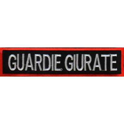 Patch Guardie Giurate 11 x 2,5 cm (Nera/Rosso)